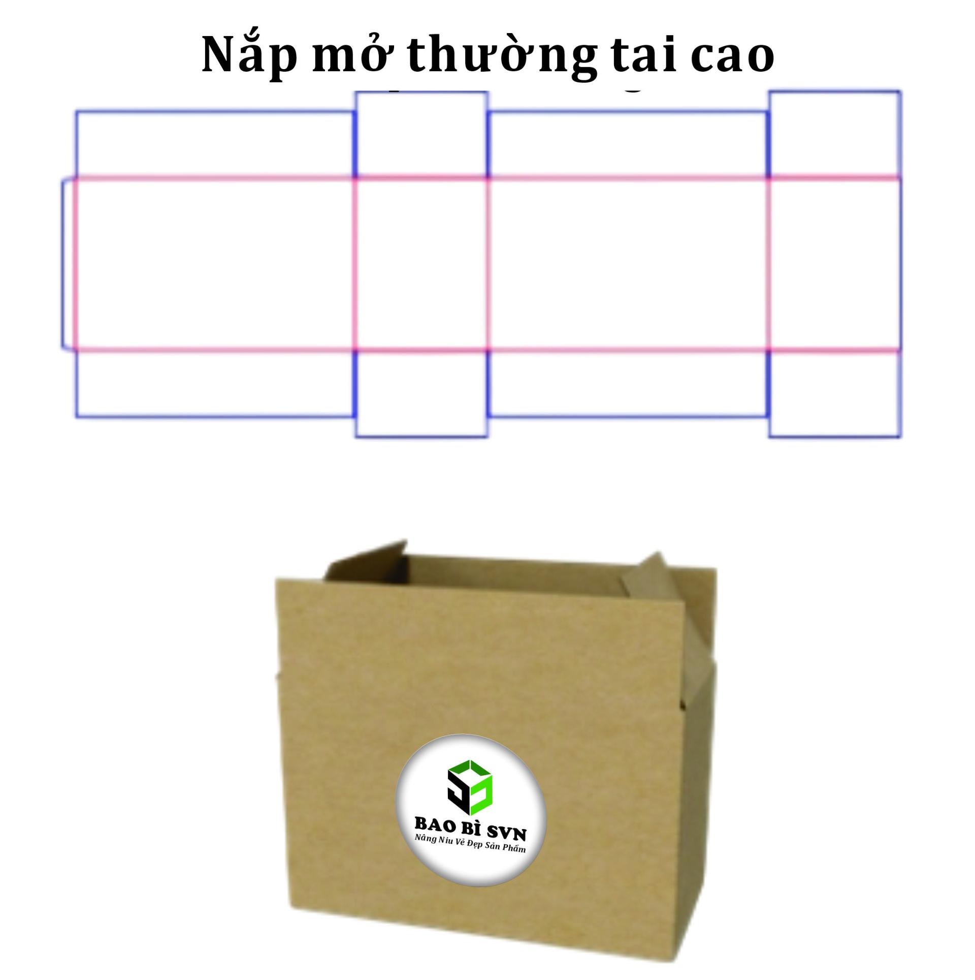 Thùng giấy nắp mở thường tai cao - BAO BÌ SVN